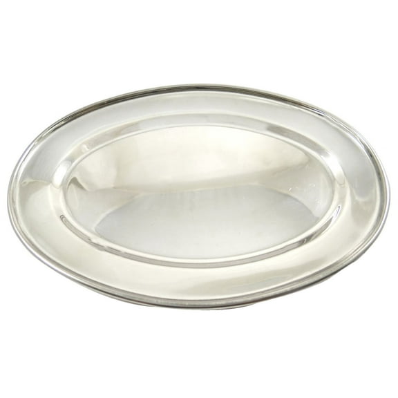 Authentic Indian Traditional Style Copper Steel Serving Plate Tray Platter Tableware Dinnerware Gift Item