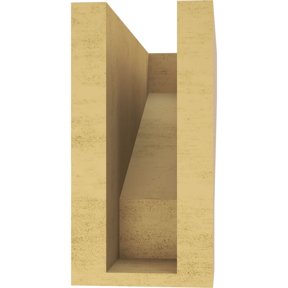 4"W x 12"D x 8"H Classic Clemmons Rough Cedar Woodgrain TimberThane Corbel, Primed Tan