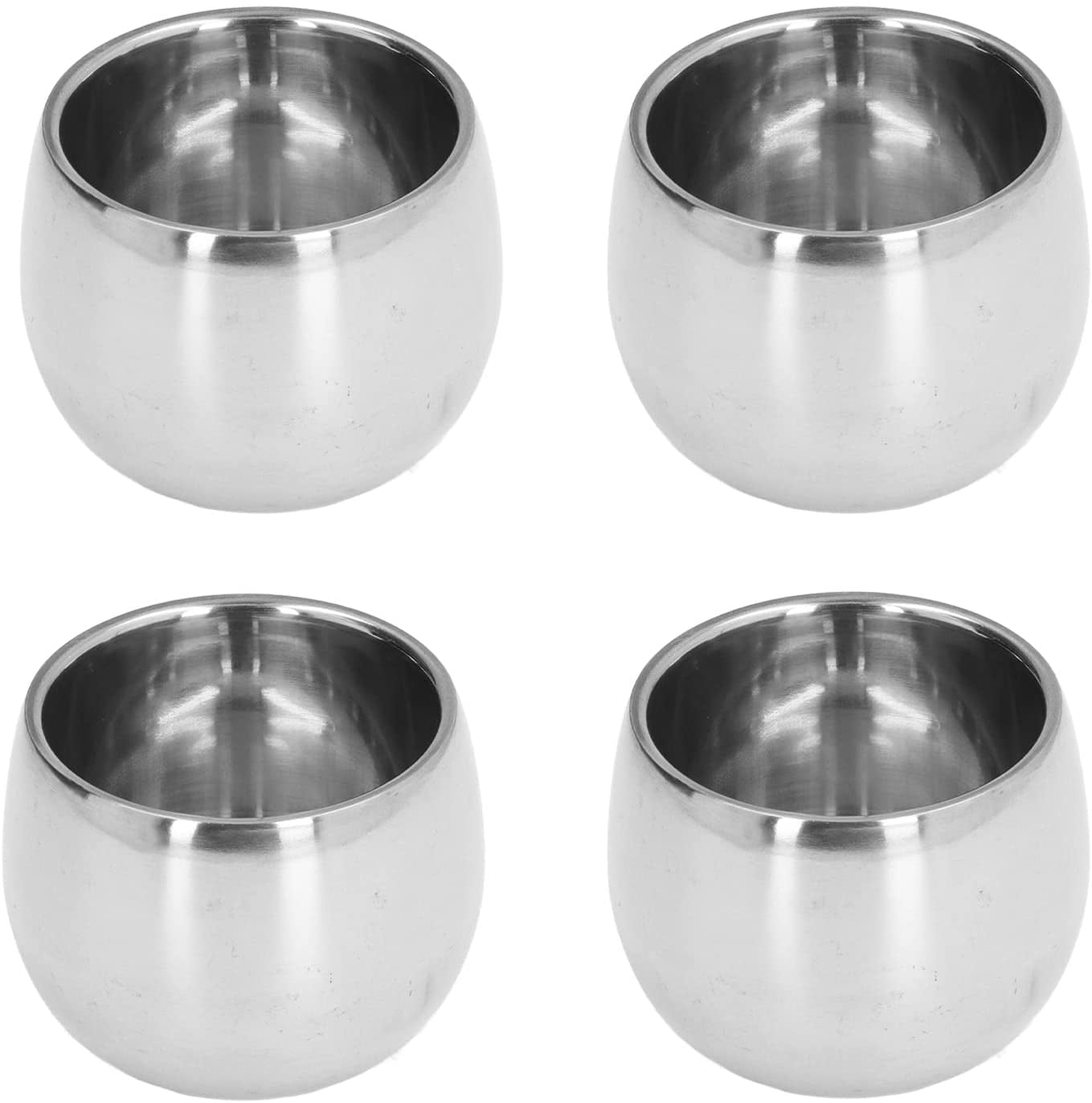 Stainless Steel Insulated Coffee Mugs, 4 Pack 150ml Double Layer, For Espresso Tea, Outdoor Camping Travel