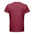 thumbnail image 5 of MIXUE Shirts For Men Summer Solid Color V Neck Short Sleeve Casual Pullover Tops Tee Shirts Sportswear,Red,S, 5 of 5