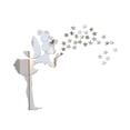 thumbnail image 1 of Bearachild Pegatina de espejo 3D de elfo de hadas DIY, regalo de Navidad, pegatinas de pared, estrellas de cuento de hadas, calcomanías acrílicas, papel Decoración del hogar Plata Bearachild JJ11076-01, 1 of 6