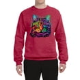 thumbnail image 2 of Wild Bobby, If You're Nice I Might Let You Live With Me Colorful Cat Animal Lover Unisex Crewneck Graphic Sweatshirt, Vintage Heather Red, Medium, 2 of 3