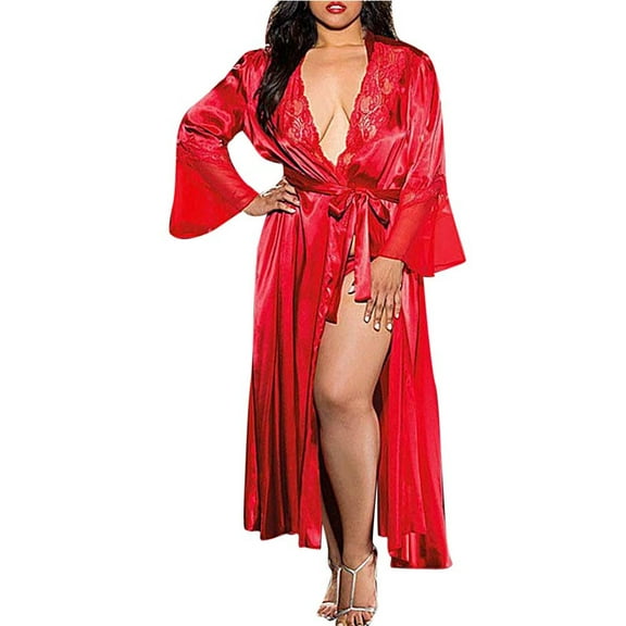 Women's Chemises Negligees See Thru Lingerie Robe Corset Lingerie plus Size Top Women Nightgowns for Women Sexy Padded plus Size Latex for Satin Lace Chemise Medium Sexy on Clearance Red S