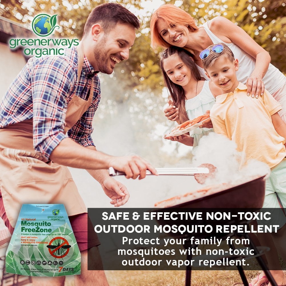 Greenerways Organic Mosquito Repellent Zone Non Toxic Greenerways Organic Mosquito Repellent Zone Non Toxic Insect All Natural Outdoor Pest Control Bug Free 24 7 Up To 100 Ft