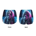 thumbnail image 3 of KLL Hip-Hop Glasses Gorilla Pattern Shorts Women,Athletic Shorts High Waisted Running Shorts Pocket Sporty Short Gym Elastic Workout Shorts-Large, 3 of 7