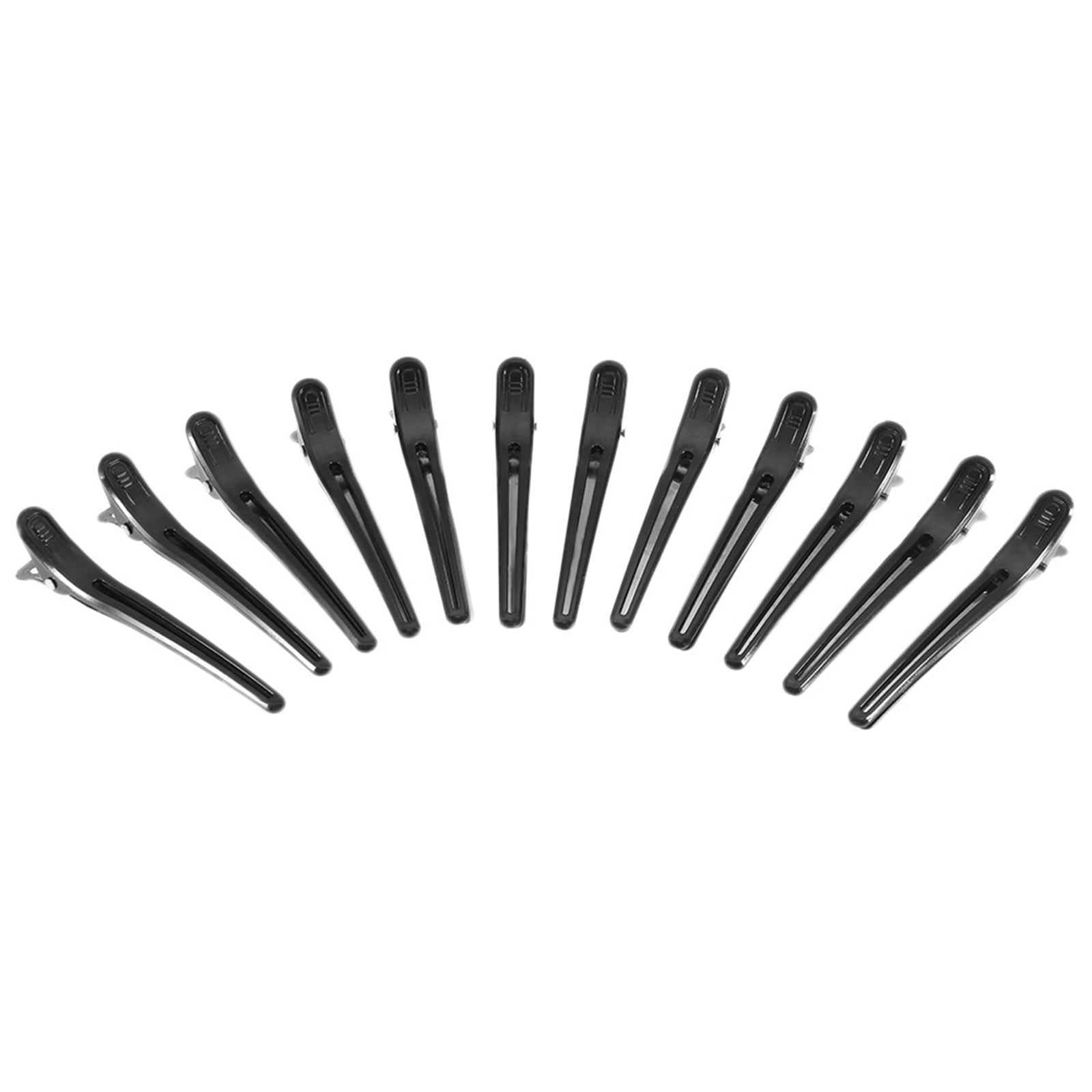 Black 12Pcs Hair Styling Clamps Hairdressing Salon Hair Grip Clips DIY Tools 