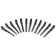 thumbnail image 1 of Juego de 12 pinzas para cabello, diseño práctico para peinados perfectos, color negro, material plástico y metal, longitud aproximada de 10 cm, ideal para manejar cabello grueso o rizado., 1 of 6