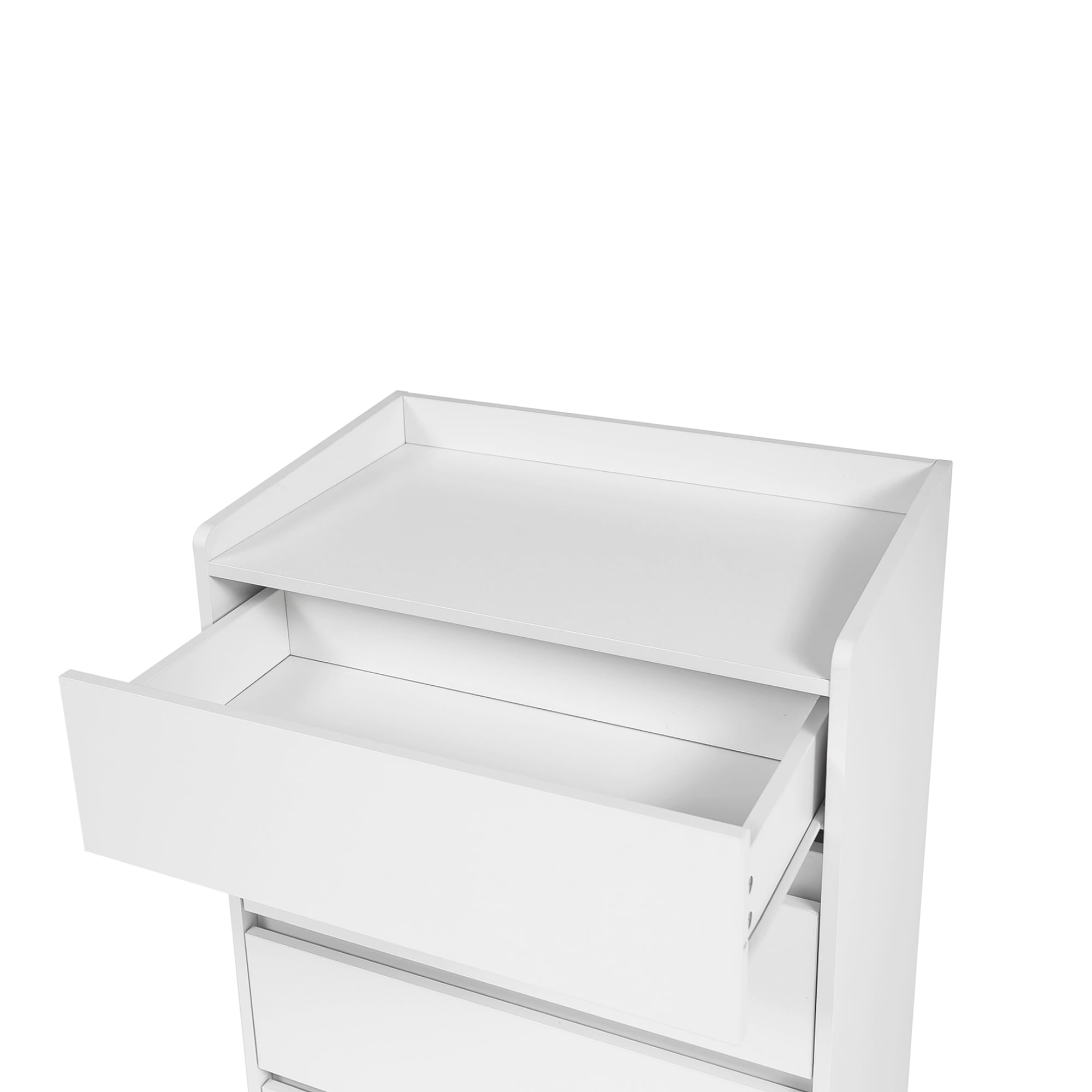 Kadyn Bathroom Floor Cabinet Side Storage Cabinet, Freestanding Storage Cabinet with four drawers, Modern Floor Storage Cabinet for Bathroom, Whit