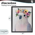 thumbnail image 4 of Stupell Industries Eclectic Flower Crown Dove Black Floating Frame Canvas Art, 17 x 21, by The Prints Vibe, 4 of 8