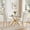 Round Gold Table + Gold White Chair, variant on 3-Piece Square Glass Dining Table Set, 36" Tempered Glass Table with 2 Velvet Dining Chairs, Modern Stainless Steel Frame, Space-Saving Design for Kitchen & Apartment