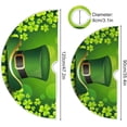 thumbnail image 3 of FMSHPON St Patric's Day Lucky Shamrock Clover Hat Xmas Christmas Tree Skirt Stand Mat for Holiday Party Decoration Indoor Outdoor 36 inches, 3 of 6