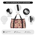 thumbnail image 4 of Fotbe gold Skull Guitar record Bolsa de Viaje con Estampado, Bolsa de Fin de Semana para Mujer con Compartimento para Zapatos, Bolsa de Gimnasio con Bolsillo Húmedo, 4 of 7