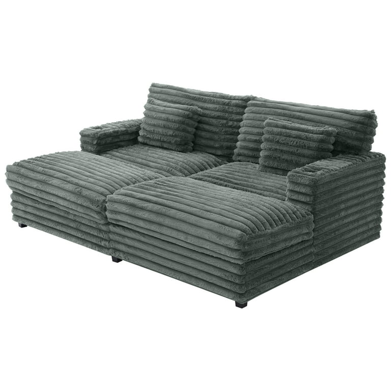 Living Room Sofas Oversized Double Chaise Lounge Sofa 83.5