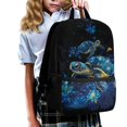 thumbnail image 3 of Uourmeti Turtle and Floral Pattern Smooth Zipper Backpack for School Shopping, Adjustable Shoulder Straps Travel Backpack Lightweight School Backpack, 3 of 6