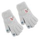 thumbnail image 1 of Guantes de felpa gruesos y cálidos con patrón de muñeco de nieve de invierno, guantes de fibras acrílicas para adolescentes, azul, 1 of 5