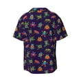 thumbnail image 5 of KLL Mexican Frogs Print Men's Shirt Short Sleeve Button Down Summer Cuba Beach Shirts- X-Large, 5 of 5