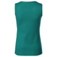 thumbnail image 3 of FashionOutfit Women's VISCOSE Solid Office Soft Stretch Sleeveless Knit Vest Top, 3 of 3