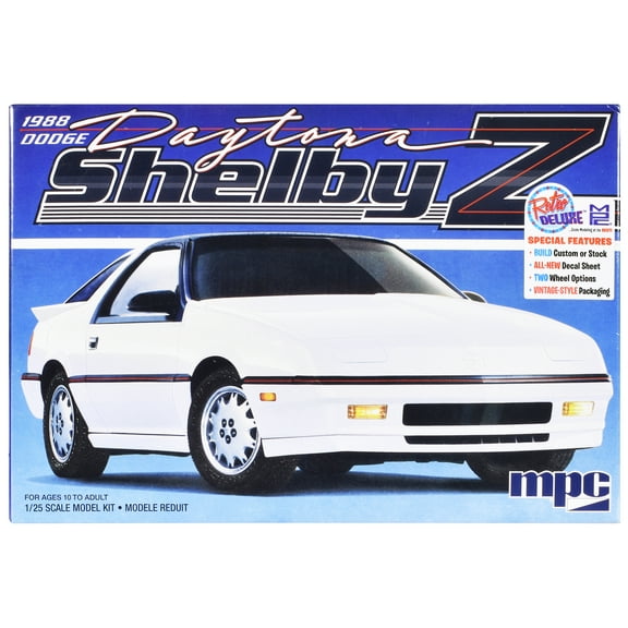 Skill 2 Model Kit 1988 Dodge Shelby Daytona Z 2-in-1 Kit 1/25 Scale Model by MPC