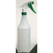 ZoroSelect 32 oz. White/Green, HDPE Trigger Spray Bottle, 3 Pack