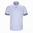 thumbnail image 3 of NOLDARES Men's Polo Short Sleeve Casual Slim Fit Shirts Designed Classic Cotton Vacation Shirts(White,L), 3 of 9