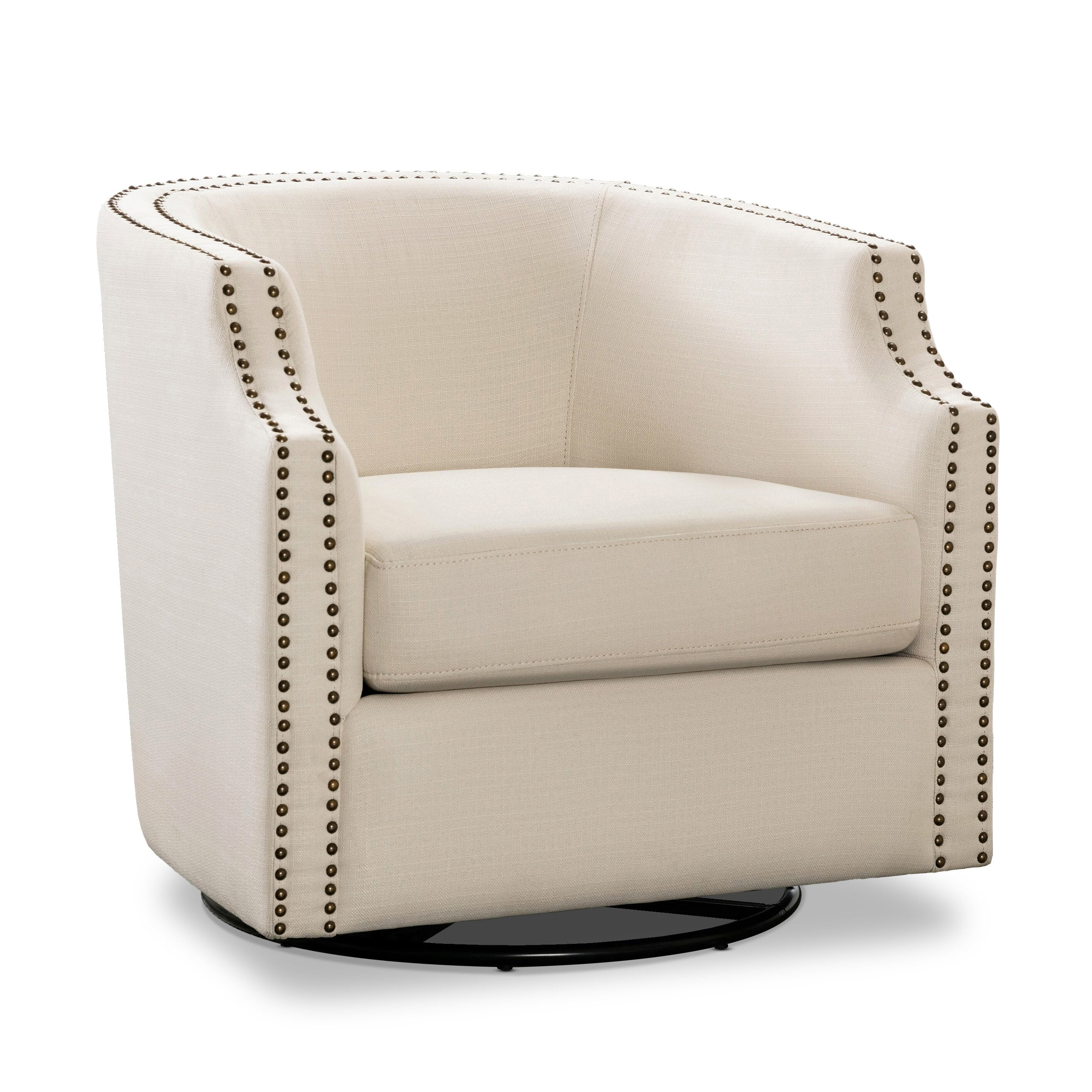 Greyson Living Adesso Swivel Glider Barrel Chair by Linen
