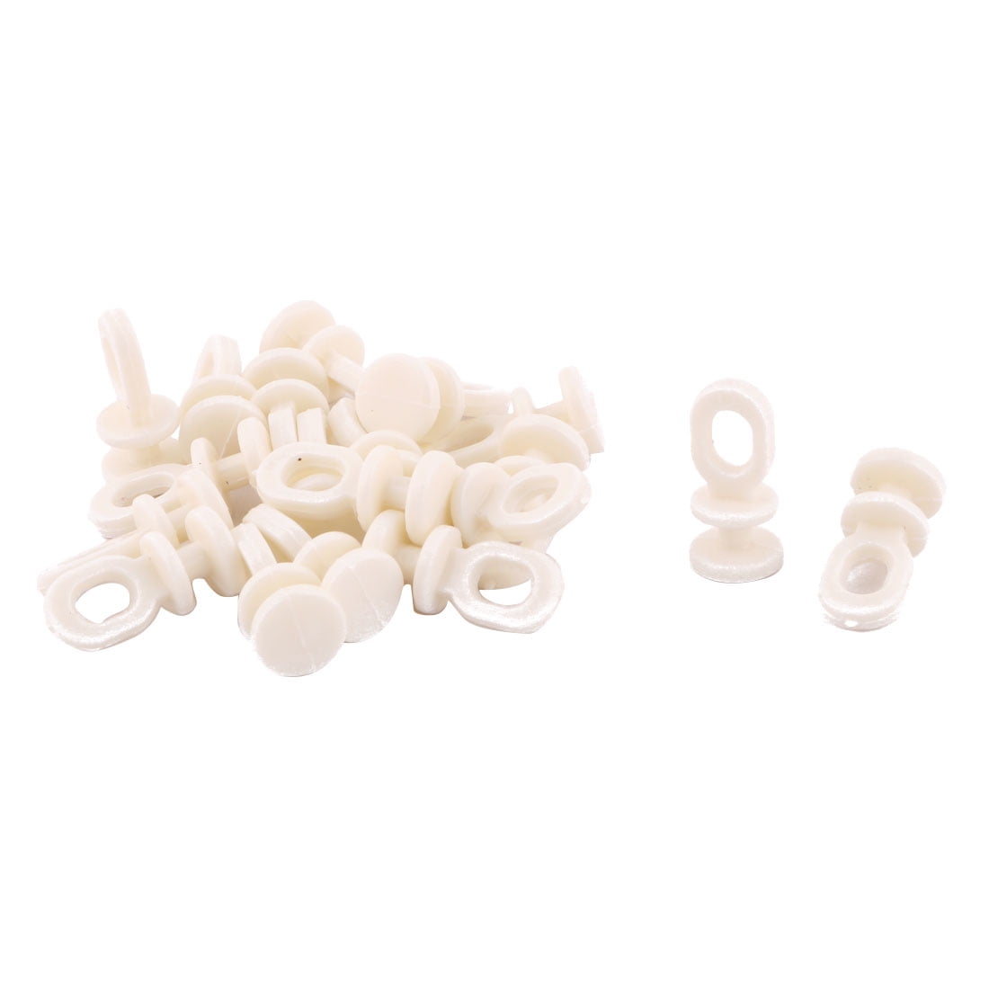 Plastic Curtain Track Rail Carrier Slide Glide Rollers White 23mm Height 60 Pcs 