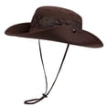 thumbnail image 3 of Jessboyy Men Outdoor Sun Hat Breathable Foldable Summer Bucket Hats Breathable UV Protection Hiking Wide Brim Sun Hats Coffee, 3 of 7