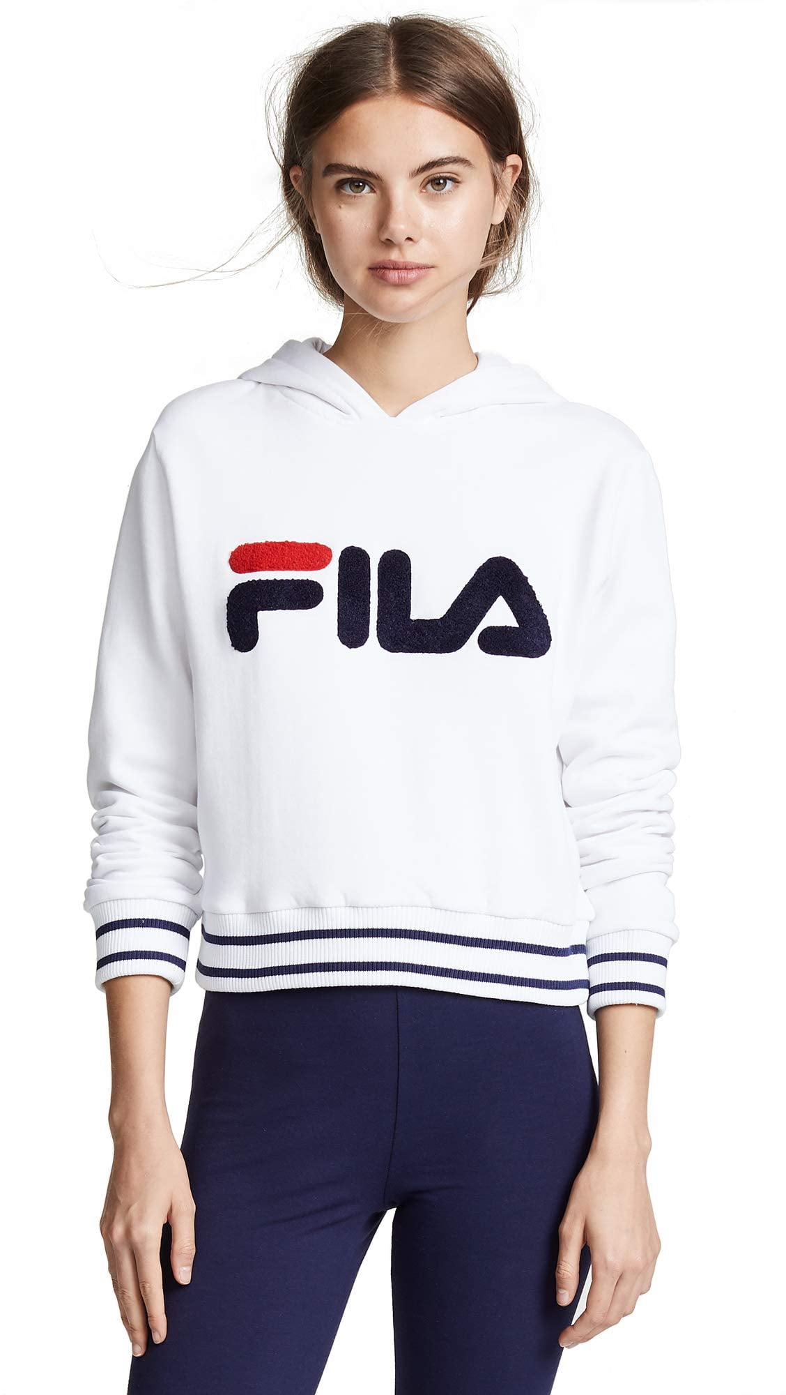 white fila hoodie