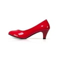 thumbnail image 3 of Gomelly Women's Heels Low Heel Pointed Toe Pump Shoes Party Dress Shoes Red 4, 3 of 9