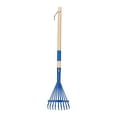 thumbnail image 5 of jicheng Garden Rake 9 Tines Yard Leaf Rake for Garden Shrub Yard Blue, 5 of 9