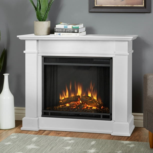 Devin Electric Fireplace In White By, White Electric Fireplace Bathroom