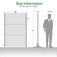 thumbnail image 6 of MAYEERTY 72"x47"x16" Outdoor Privacy Screen with Stand Metal Balcony Decorative Screen,Black, 6 of 6