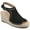 Black, variant on Womens Crisie Ankle Strap Espadrille Wedge Sandals