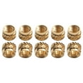 thumbnail image 1 of 10Pcs Threaded Brass Inserts Metal Heat Set M2-M6 Screw Inserts for 3D Printing Threaded Insert Brass for Reliable Performance M4X4X6(Idxlxod), 1 of 8