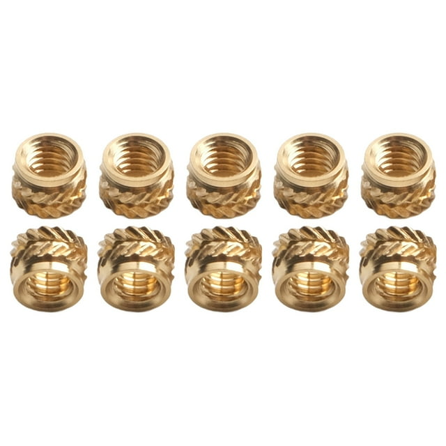 10 Pcs Inserts en Laiton Filetés Ensemble de Chaleur Métal Inserts de Vis M2-M6 pour Matériel d'Impression 3D Accessoires d'Outils de Haute Qualité