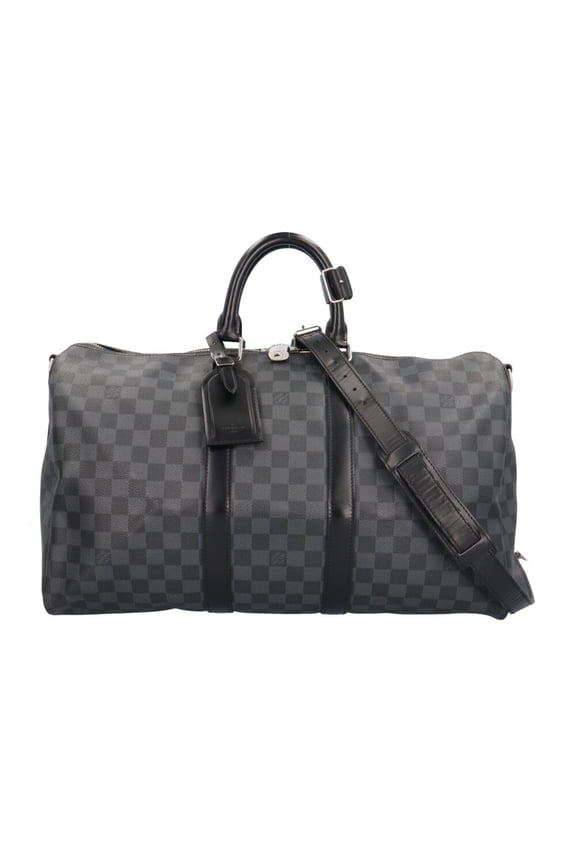 Pre-Owned Louis Vuitton Keepall Bandoulire 45 Damier Graphite Boston Bag, Canvas N41418,...