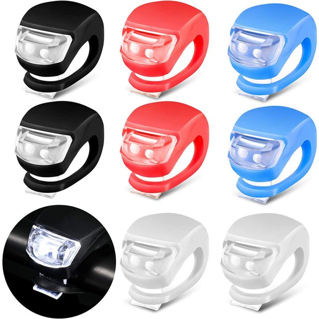 FlkwoH Luces para Bicicleta, Luz LED para Bicicleta de Silicona Impermeable, Señales de Giro para Bicicleta Delantera y Trasera para Ciclo de Bicicleta