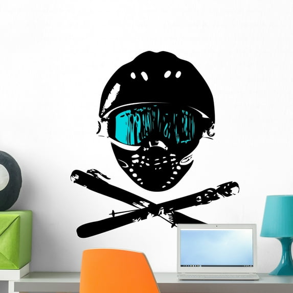 Snowboardmask 3 Wall Decal by Wallmonkeys Peel and Stick Graphic (24 in H x 21 in W) WM85938