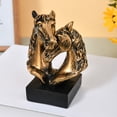 thumbnail image 5 of Horse Head Statue Ornament Horse Sculptures Horses Figurines Decorative Objects for Home Offices Bookshelf Table, 5 of 9