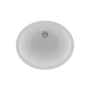 19" Oval Quartz Vanity Bathroom Sink, Galaxy White Drop-In Sink, Undermount Bathroom Sink, Granite Vanity Basin by Lexicon Platinum LP-V210-W