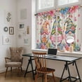 thumbnail image 5 of Spring Gnomes Kitchen Curtain for Berdoom Living Room Cafe 54 Inch Length, Farmhhouse Floral Botanical Rustic Tiers Curtains Light Filtering Drapes Rod Pocket Window Treatment 2 Panels 52"Wx54"L, 5 of 8