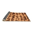 thumbnail image 2 of Ahgly Company Indoor Round Abstract Orange Modern Area Rugs, 5' Round, 2 of 4