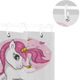 thumbnail image 5 of Coolnut Cute Magical Unicorn Bath Shower Curtain Liners 72"x72", Polyester Waterproof Bath Curtains with Hooks for Bathroom Decoration, 5 of 5