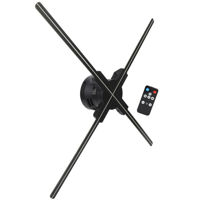 3D Holographic Fan Advertising Machine, 3D LED Hologram Projector Software Operation 1600x672 Remote Control 672 LEDs Timed Playback For Restaurants EU Plug