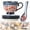 A, variant on Ceramic Meal Mug with Plate Spoon for Breakfast Coffee Soup Cereal Microwave Safe