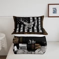 thumbnail image 5 of Erosebridal Camo American Flag Comforter Set Queen Size,Vintage Grey Black Camouflage Bedding for Youth Teens,Hunting Deer Wild Animal Duvet Insert Geometric Stars Stripes Down Comforter 3Pcs, 5 of 6