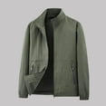 thumbnail image 2 of Men's Nylon Lightweight Jackets Hiking Outdoors Long Sleeve Full Zip Jacket with Pockets Quick Dry Sports Coat (XL, Army Green), 2 of 7