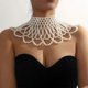 thumbnail image 3 of Jewelry Pearl Body Chain Exaggerated Hollow Sexy Pearl Chest Chain Women's, 3 of 3
