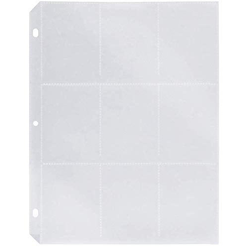3-Pack Clear 9-Pocket Trading Card Albums - 32 Pages Each - Portfolio Binder