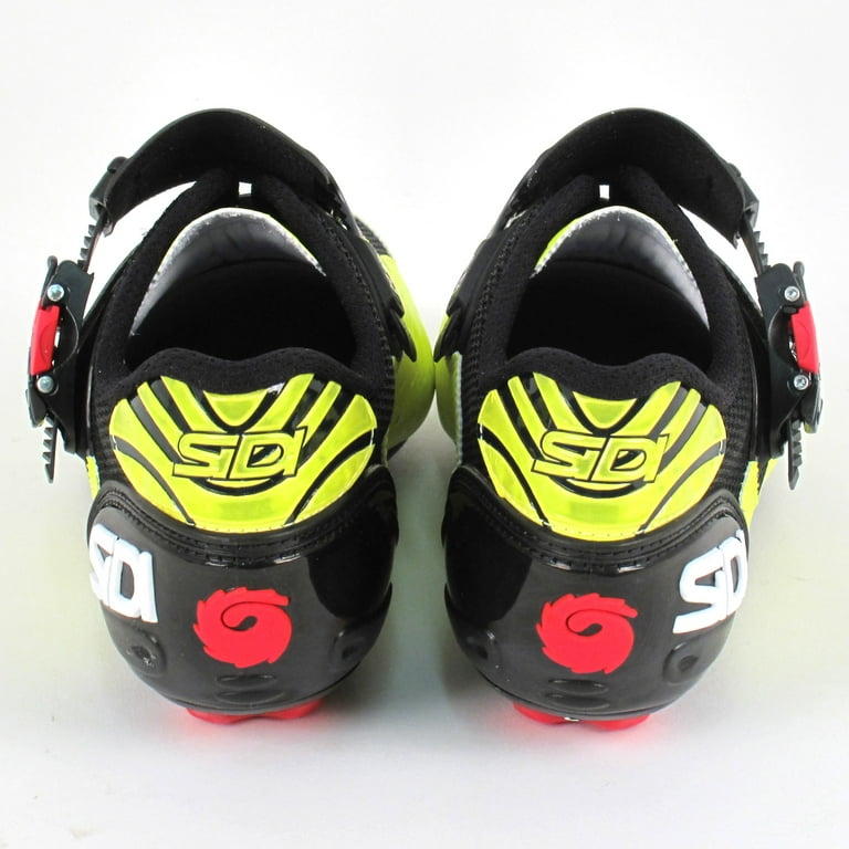 新品 sidi genius 5 fit carbon black yellow Sidi Genius 5-Fit Black/Fluorescent Yellow SZ 37.0 Road Bike